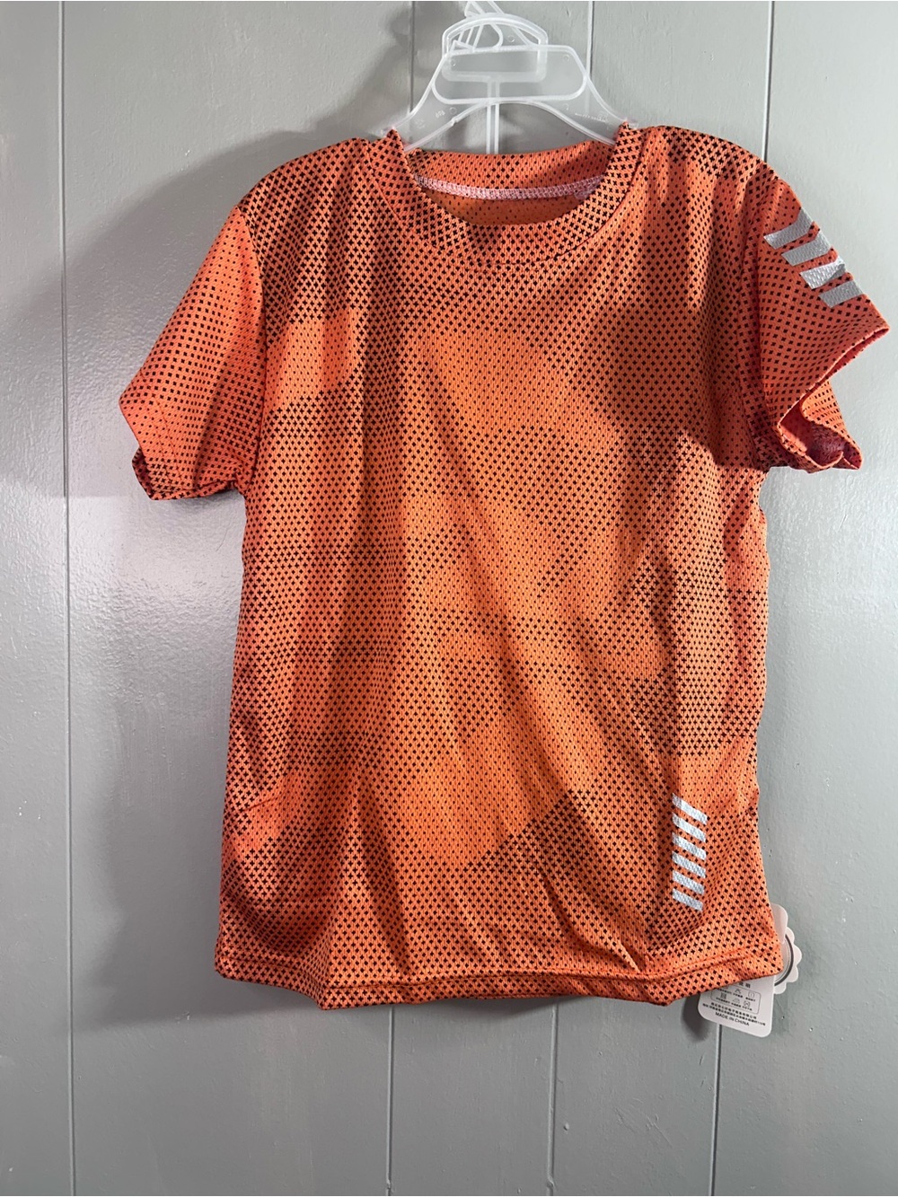 Kids' Short Sleeve Orange Mesh Tee - Athletic Performance shorts set